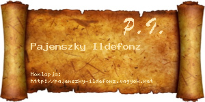 Pajenszky Ildefonz névjegykártya